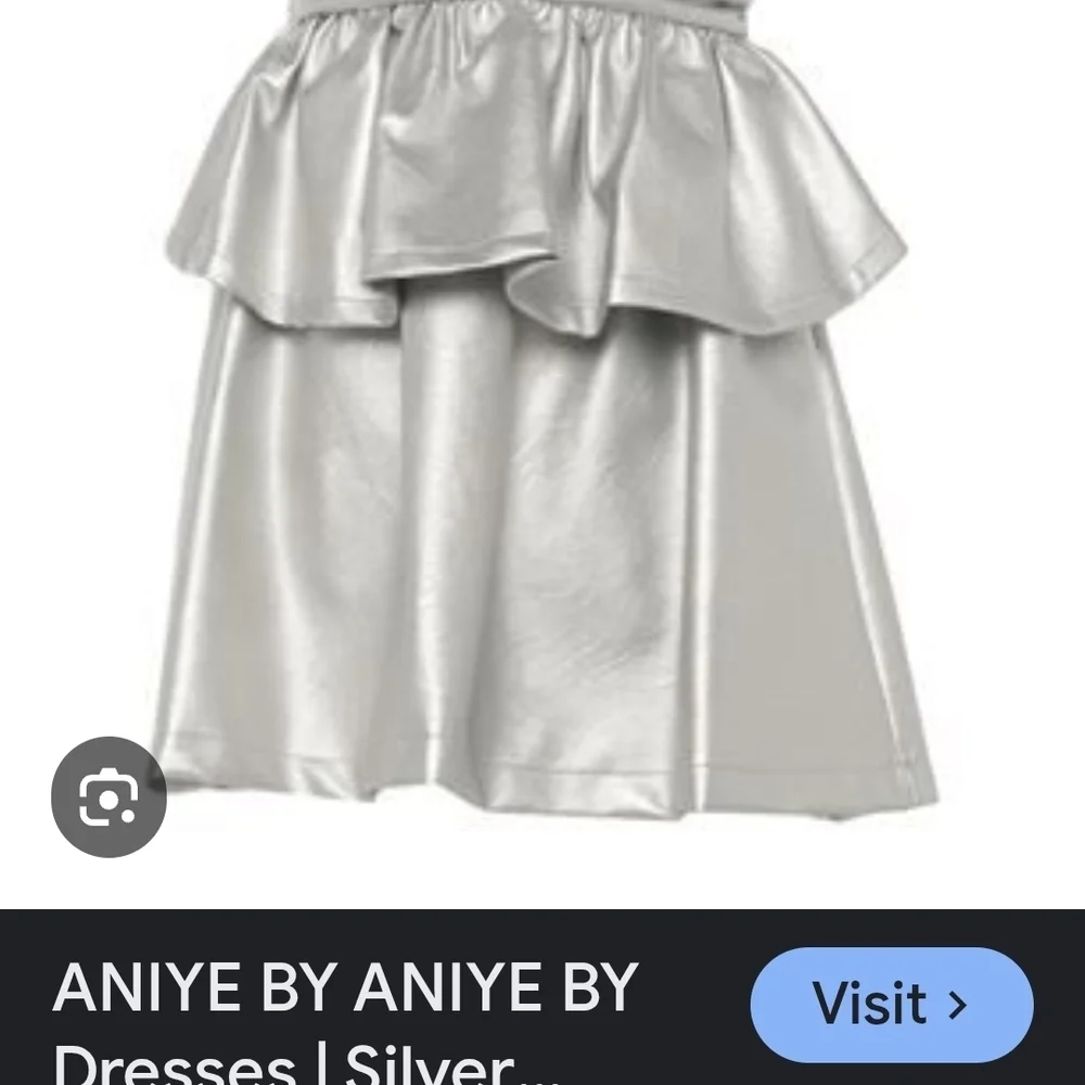 Aniye By. Silver Strapless Dress Sz6 - Picture 4 of 6